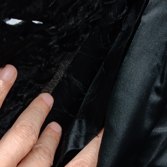 Hattie Carnegie Leather Curly Lamb & Mink Vintage Coat - Picture 10 of 15